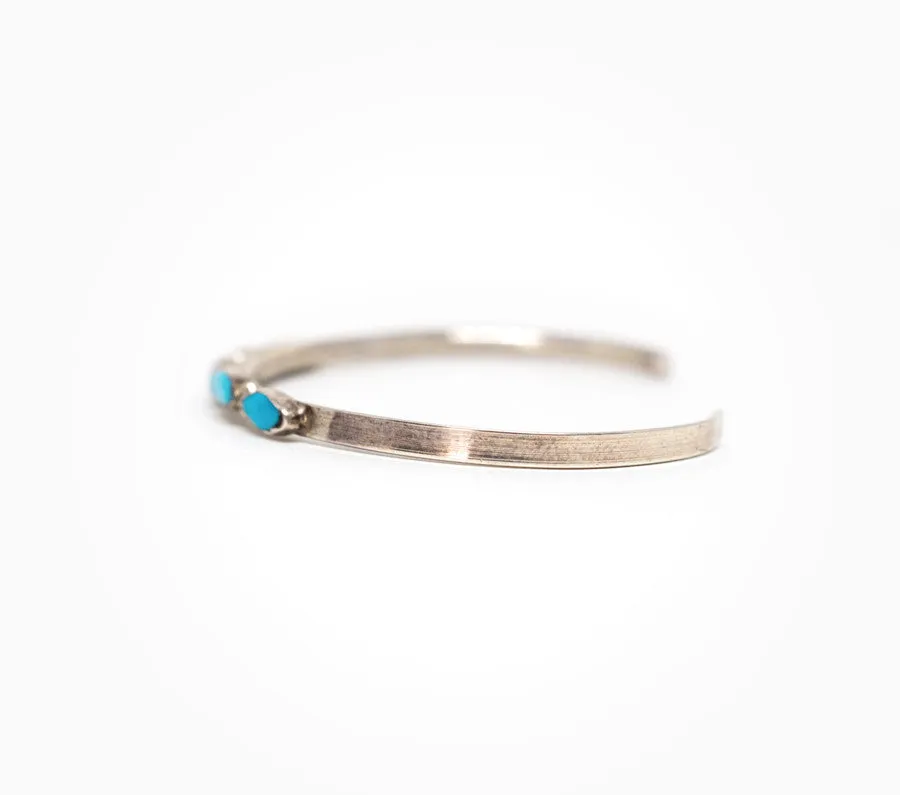 Dainty 5 Stone Turquoise Cuff