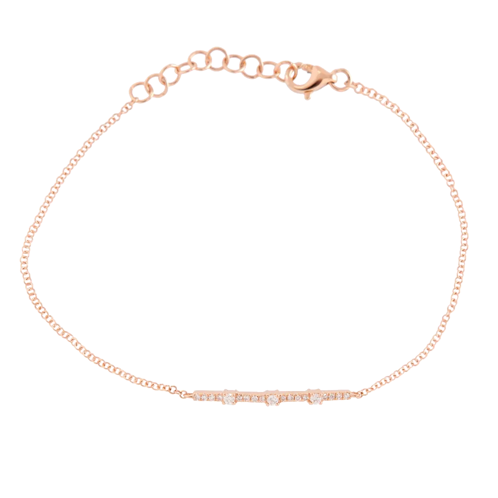 Dainty Diamond Bar Bracelet