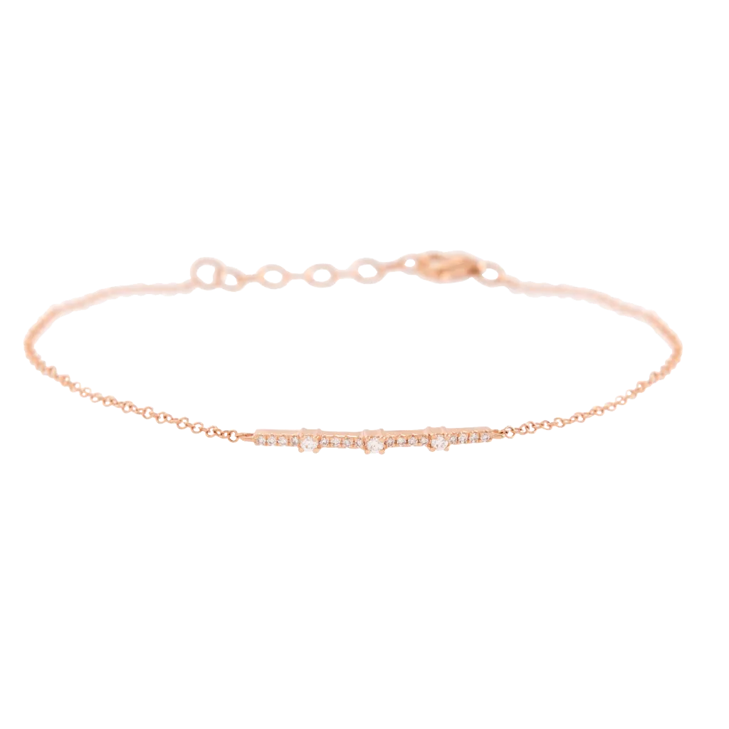 Dainty Diamond Bar Bracelet