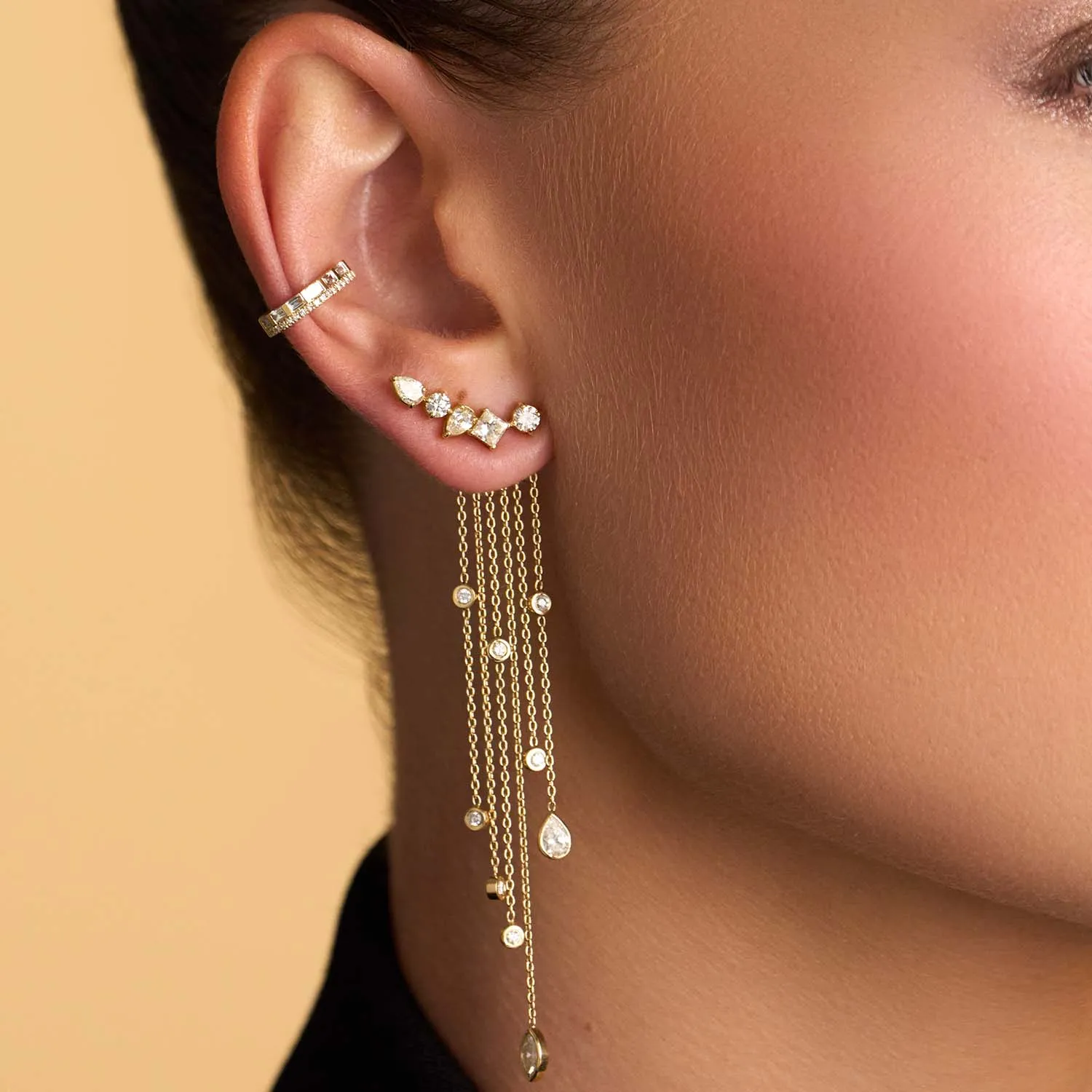 Diamond Baguette Ear Cuff