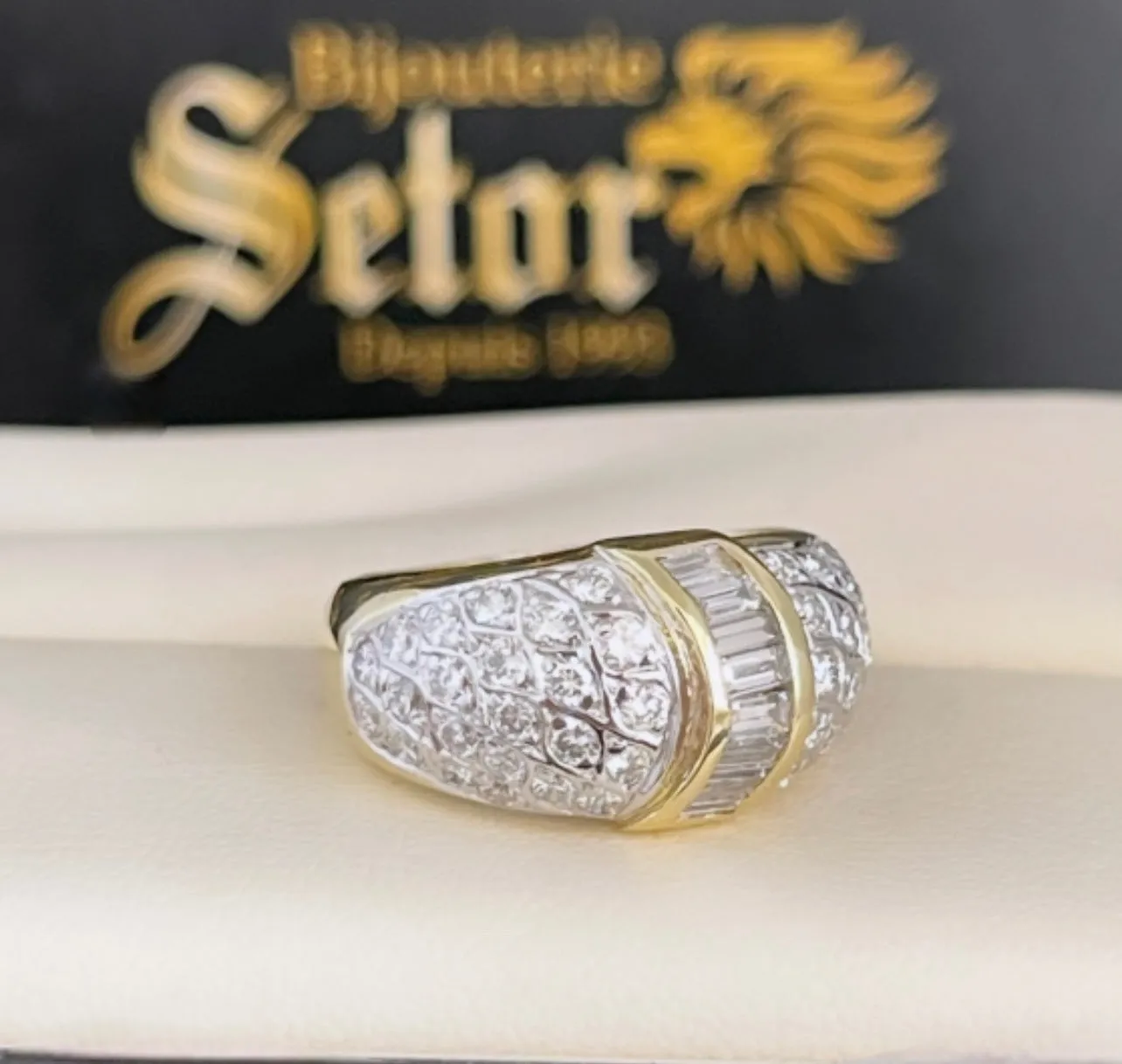 Diamond cabochon ring