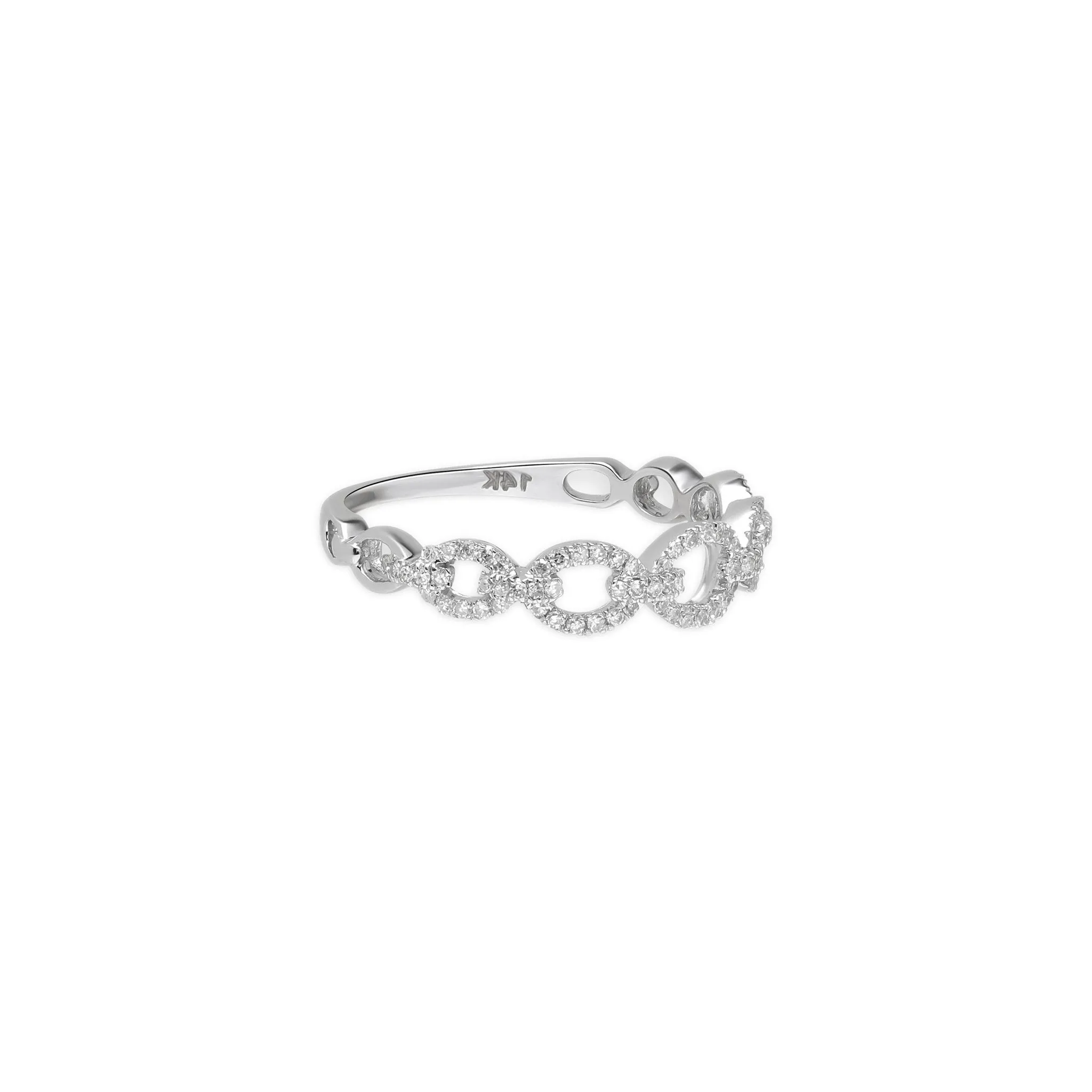 Diamond Chain Link Ring