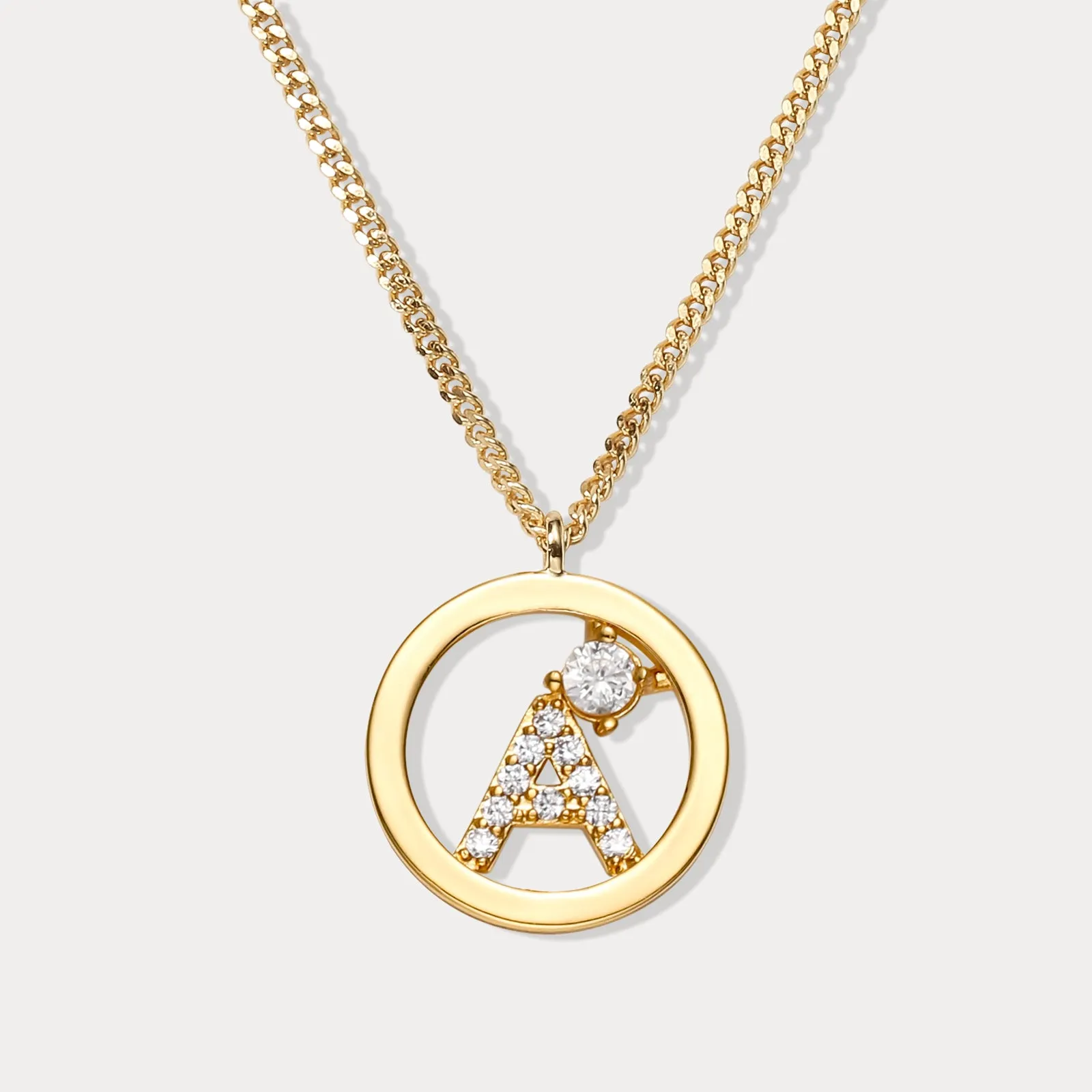 Diamond Letter Chain Necklace