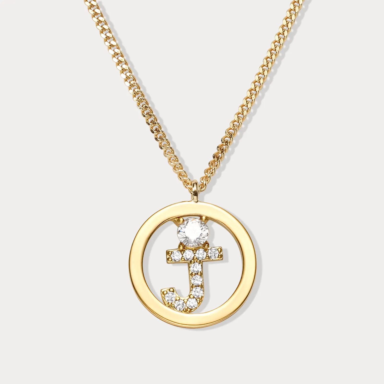 Diamond Letter Chain Necklace