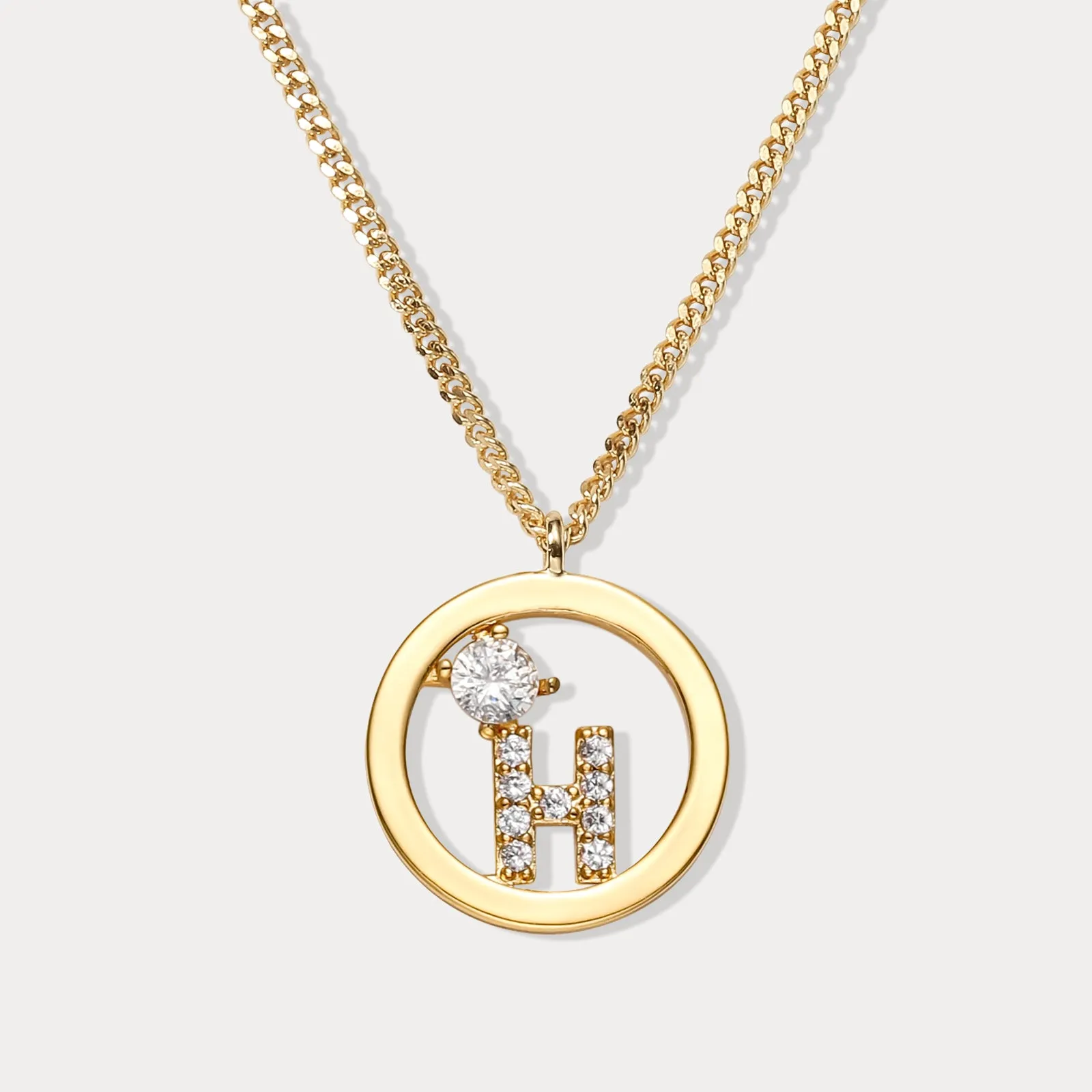 Diamond Letter Chain Necklace