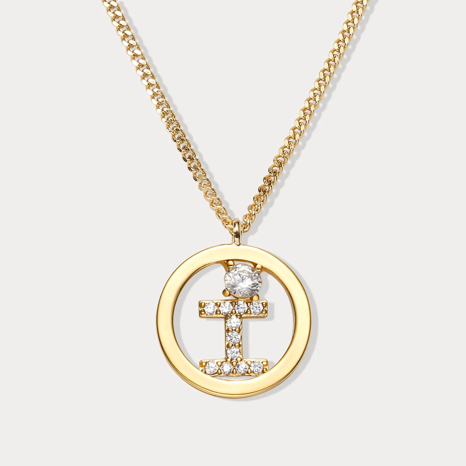 Diamond Letter Chain Necklace