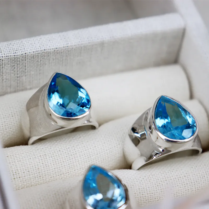 Dipti Swiss Blue Topaz Ring