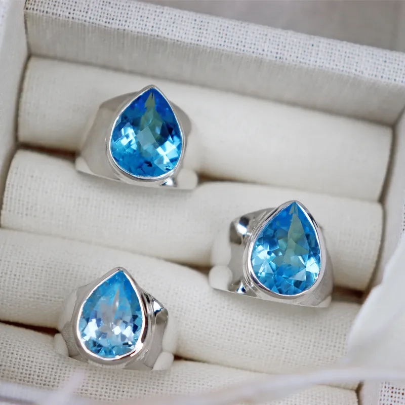 Dipti Swiss Blue Topaz Ring