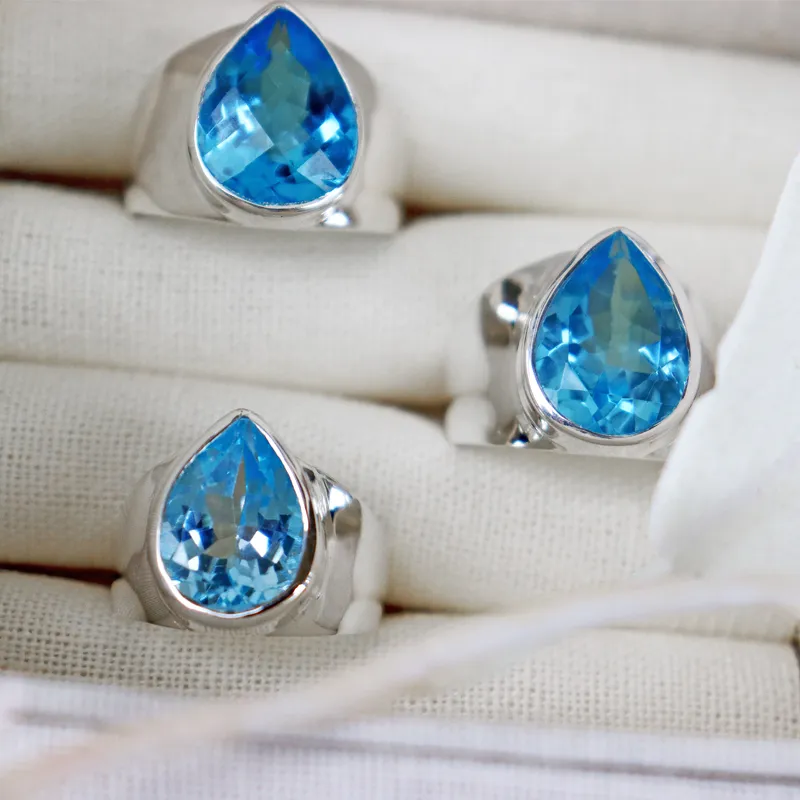 Dipti Swiss Blue Topaz Ring