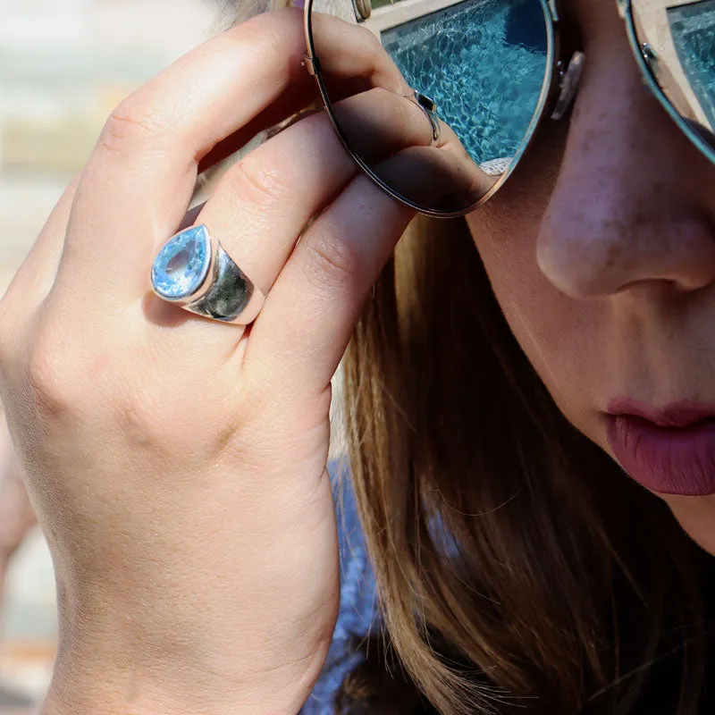 Dipti Swiss Blue Topaz Ring