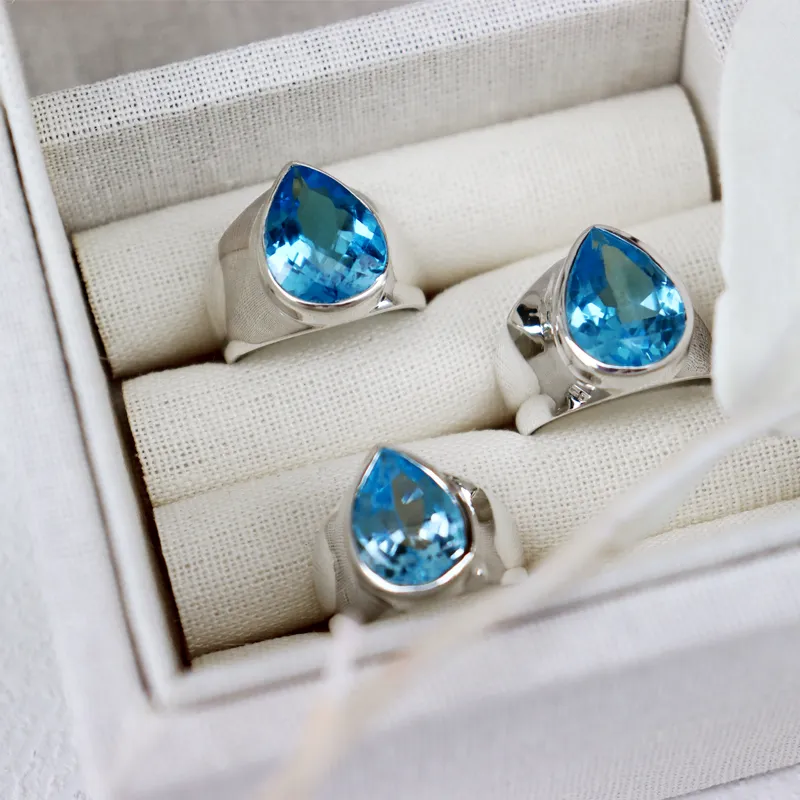 Dipti Swiss Blue Topaz Ring