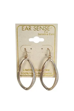 Ear Sense Earring F393, Gold Open Silouette