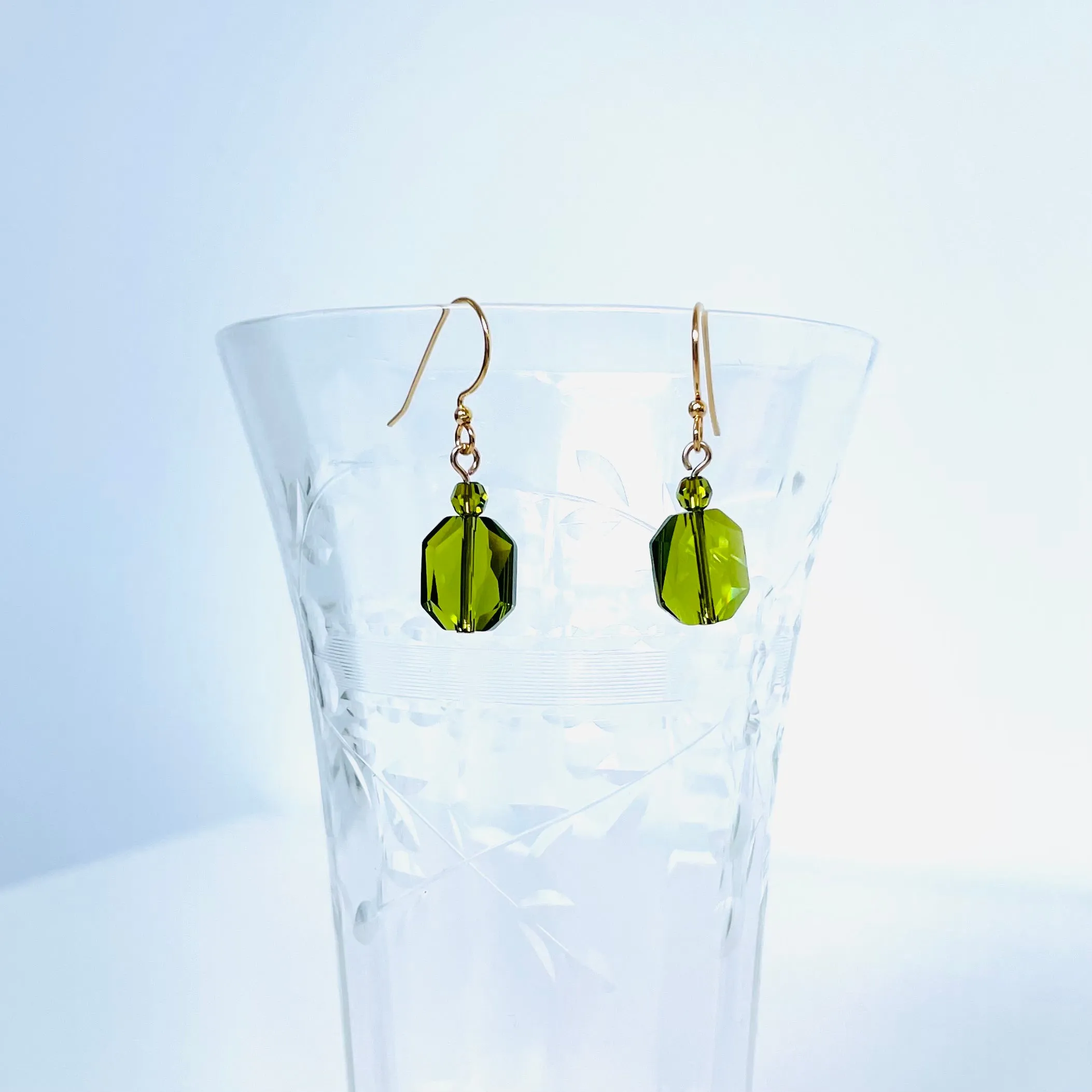 Ear Wires & Olivine Crystals