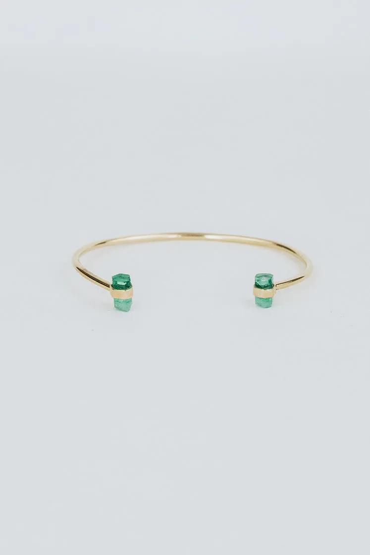 Emerald Horseshoe Cuff