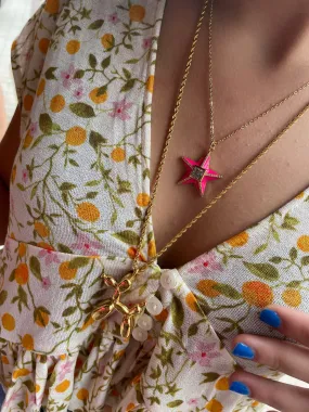 Enamel Star pendant necklace