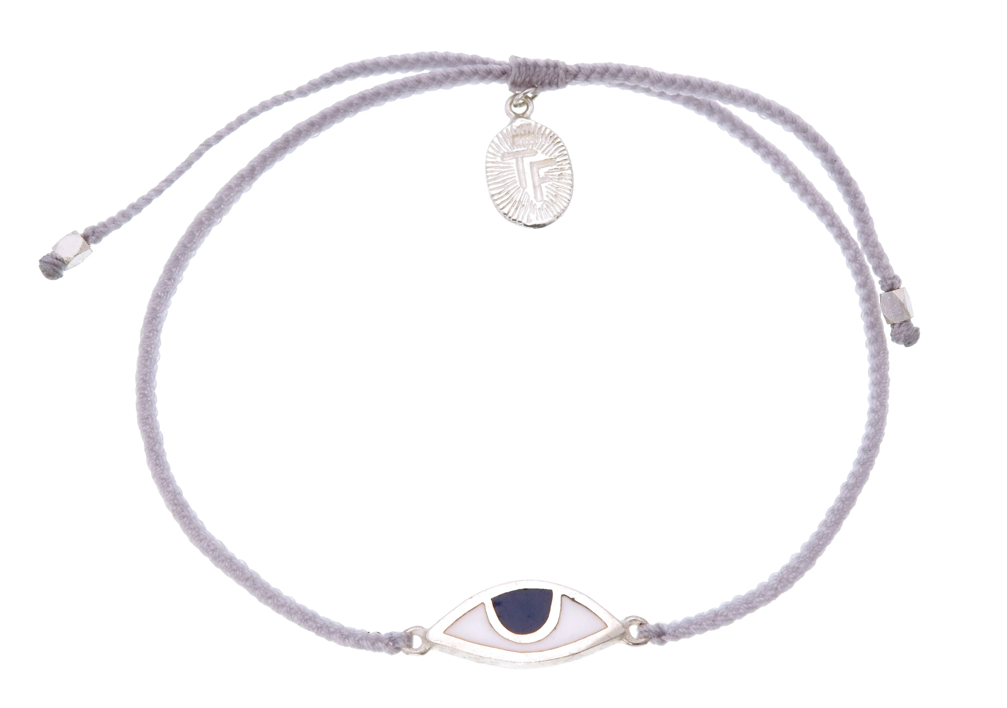 EYE PROTECTION BRACELET - PASTEL GREY - SILVER