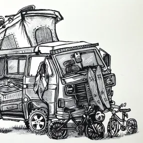 Fam Van Art Print