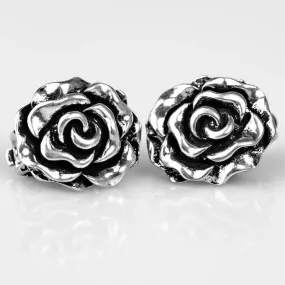 Festival of Flowers Silver CLIP ON Earrings