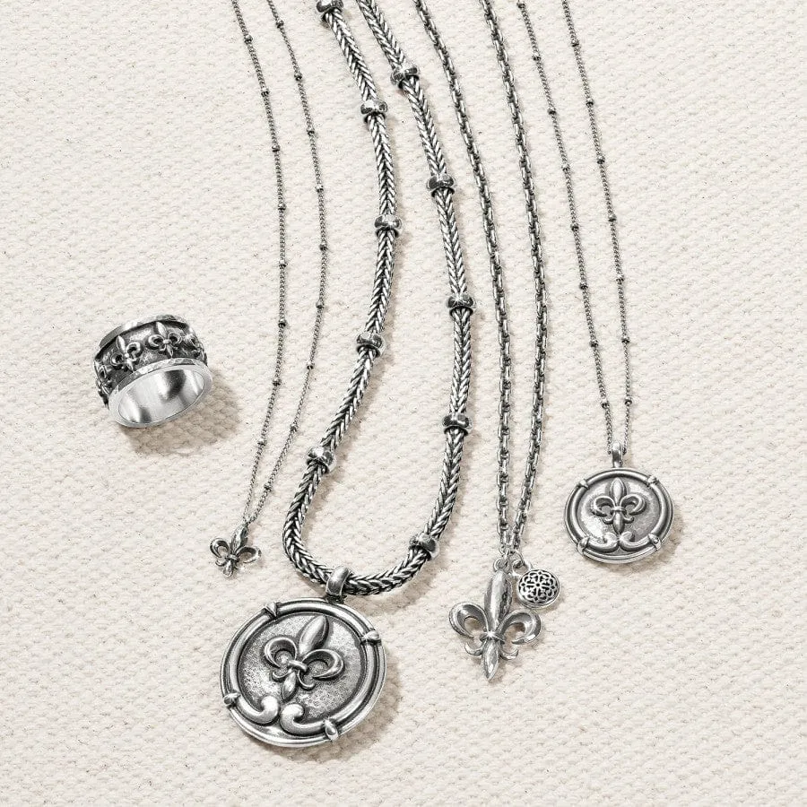 Fleur De Lis Small Coin Necklace