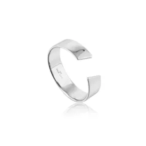 Geometry Wide Adjustable Ring - Silver