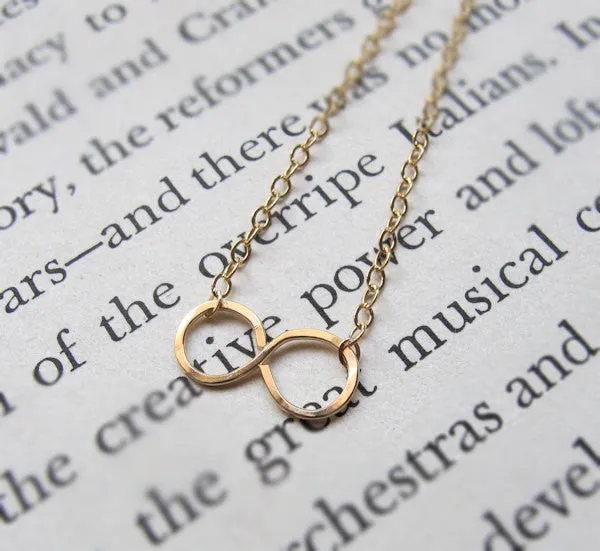 Gold Infinity Pendant Necklace - Gift for Her