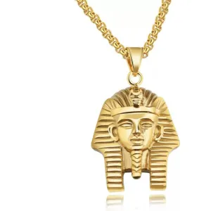 Gold Sphinx Pendant and Necklace