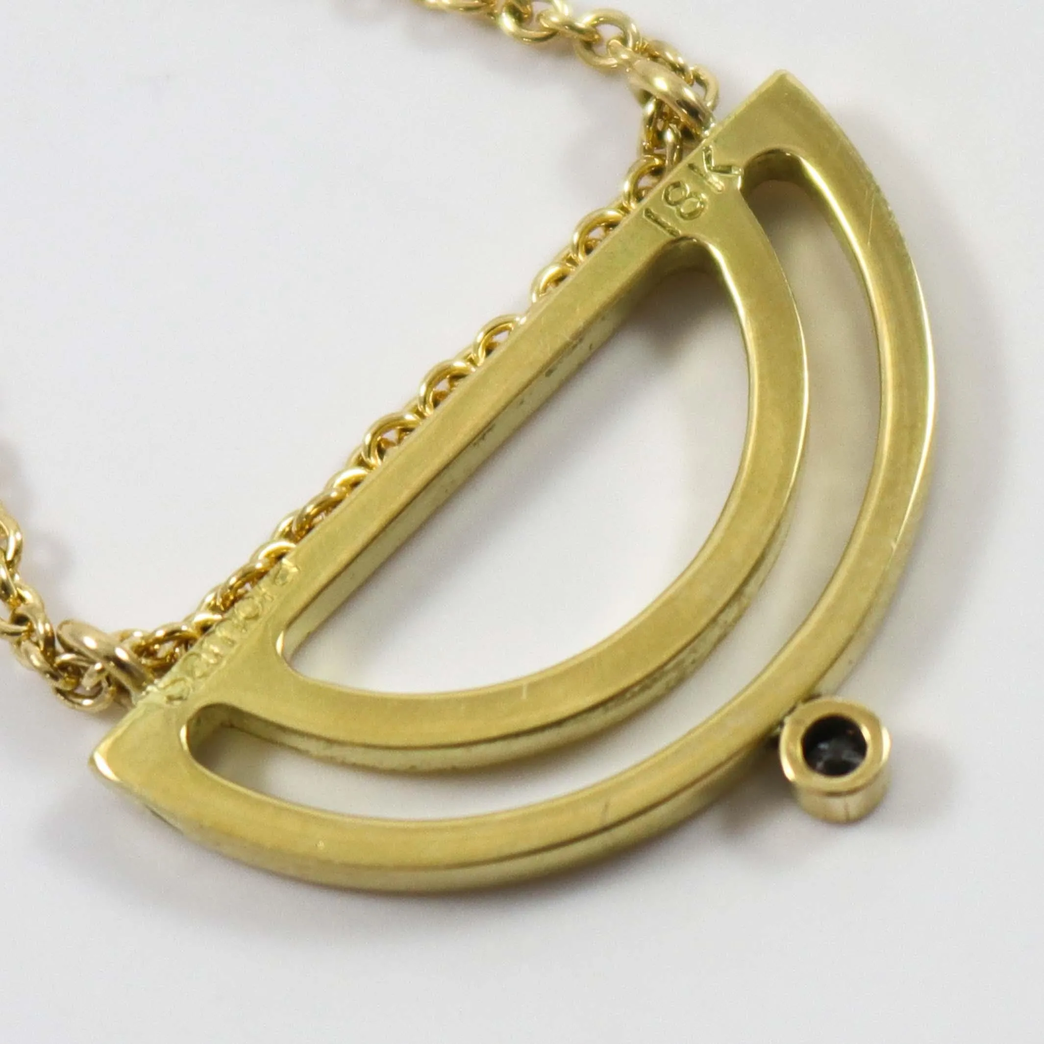 Gold Strata Half Moon Necklace