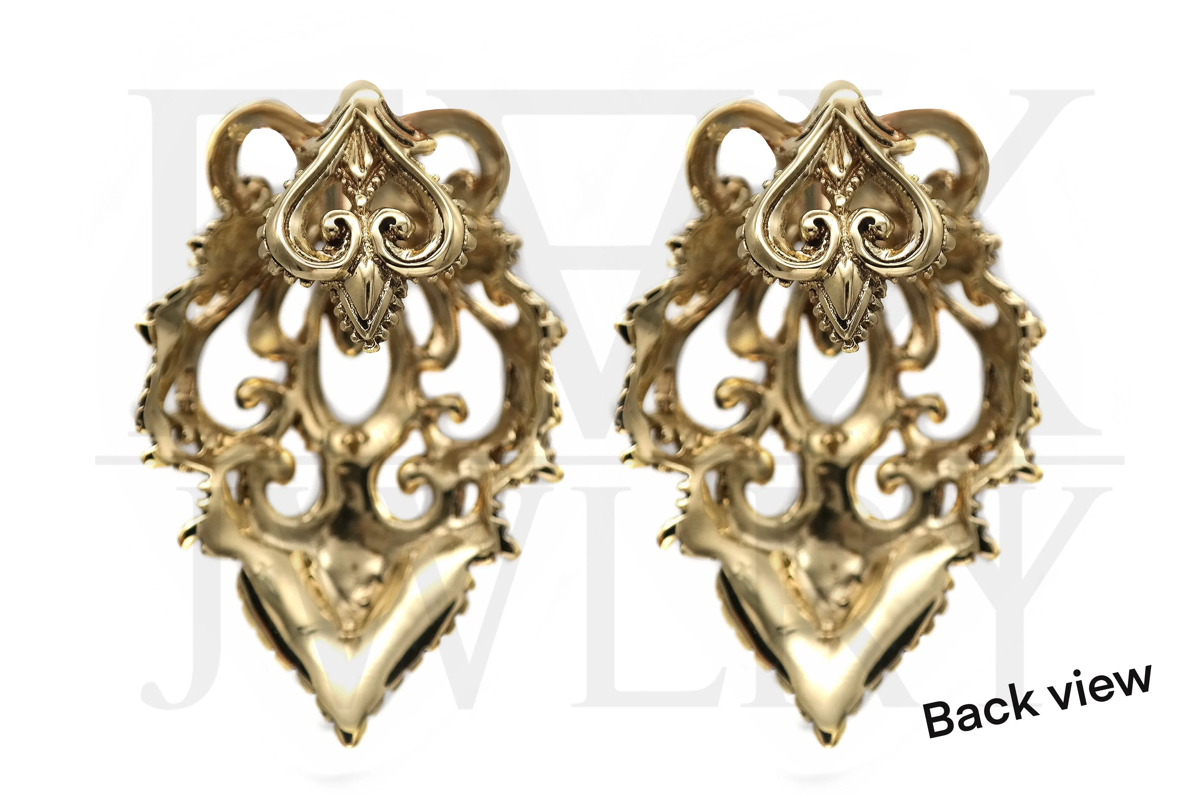 Golden Baroque Ear Weights