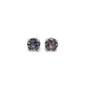 Grey Spinel Stud Earrings