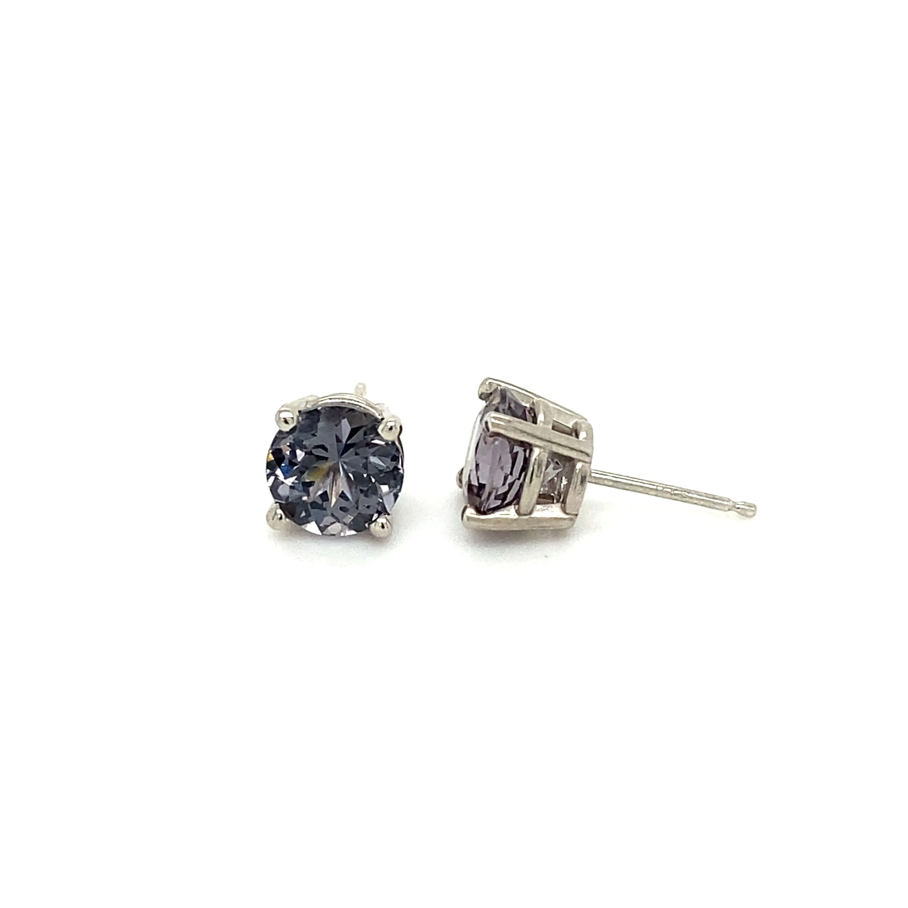 Grey Spinel Stud Earrings