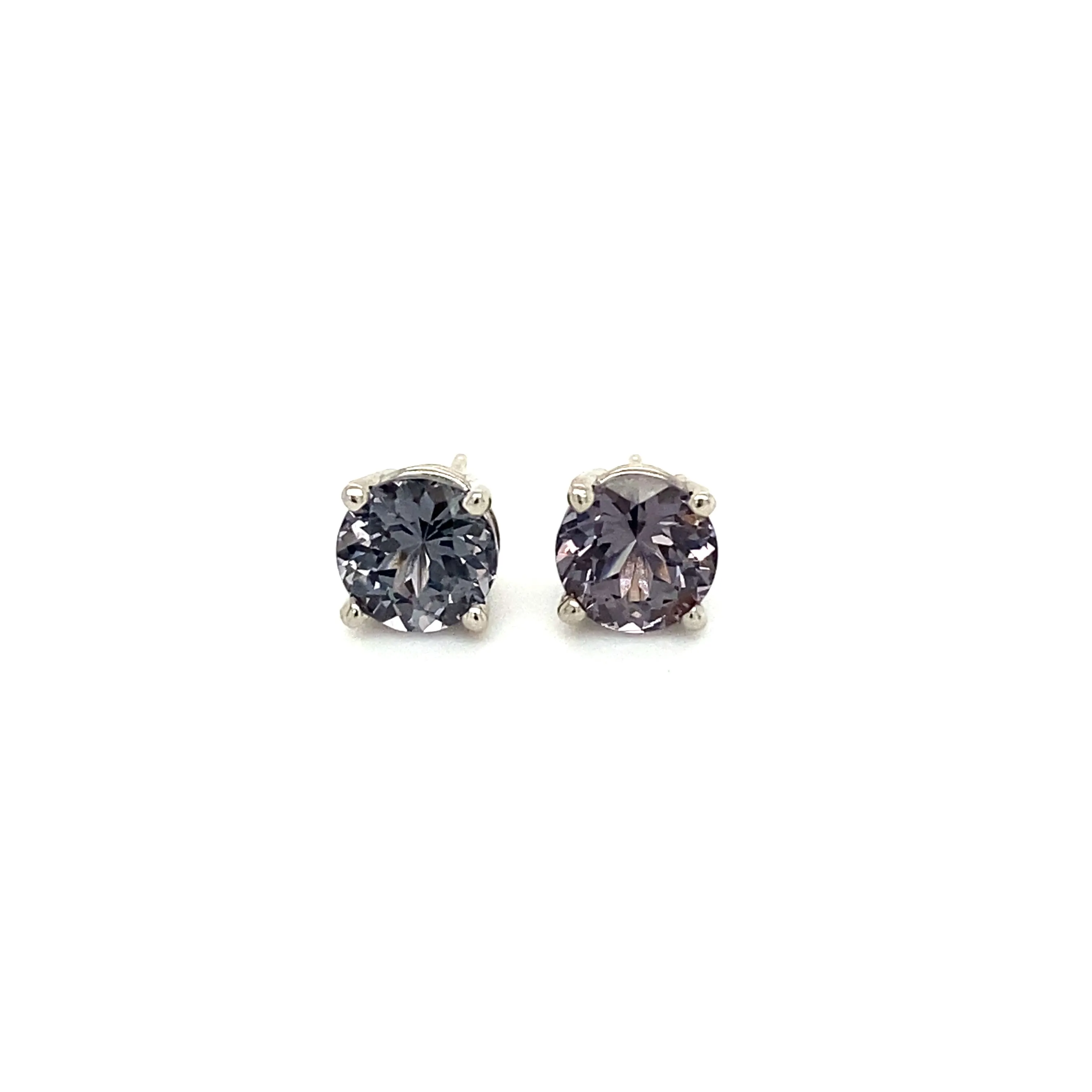 Grey Spinel Stud Earrings