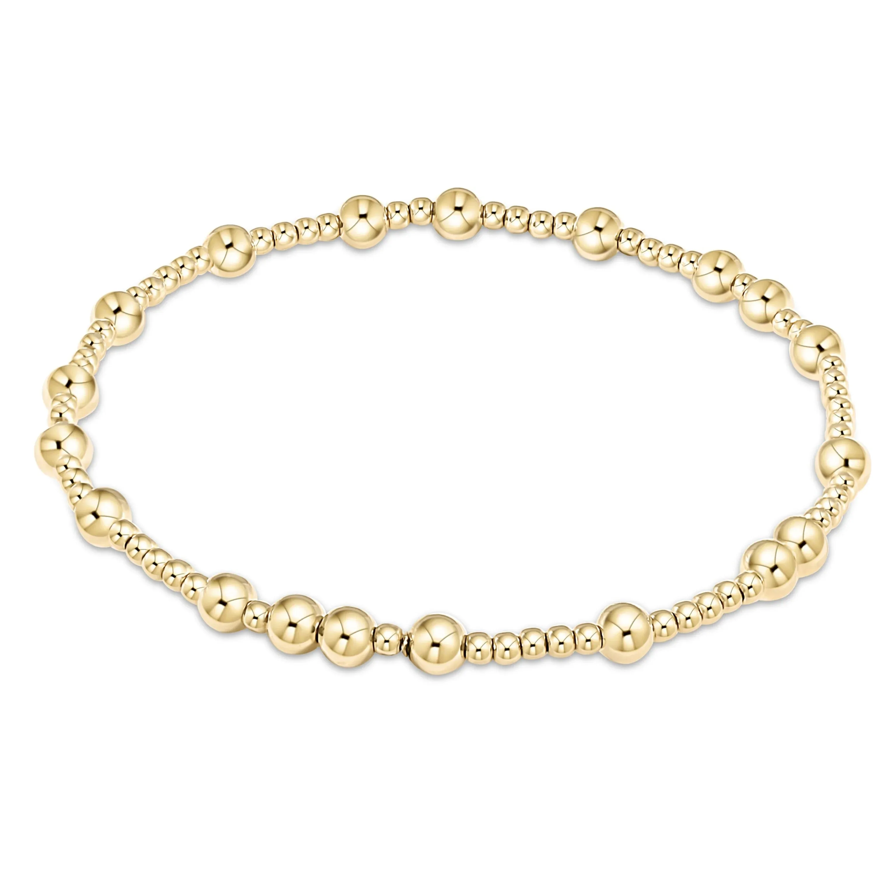 Hope Unwritten 4mm Bead Bracelet - Gold