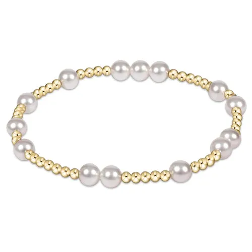 Hope Unwritten 6mm Bead Bracelet - Pearl