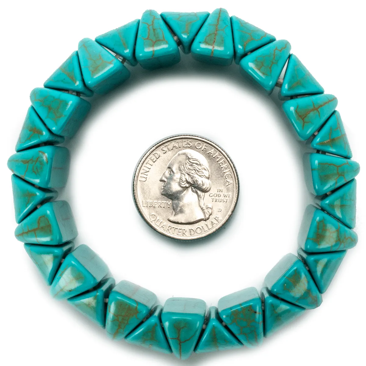 Howlite Turquoise Gemstone Elastic Bracelet