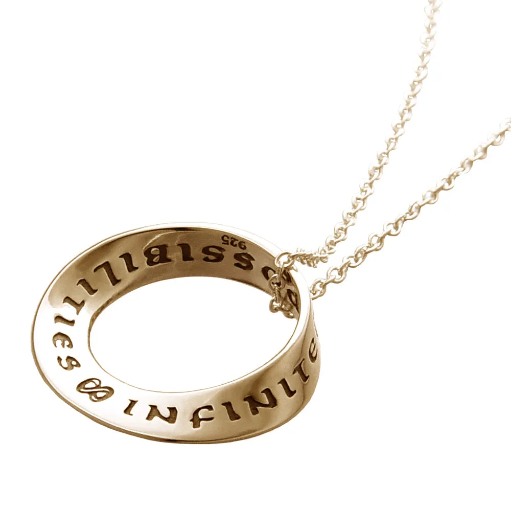 Infinite Possibilities 14K Gold Mobius Pendant Necklace