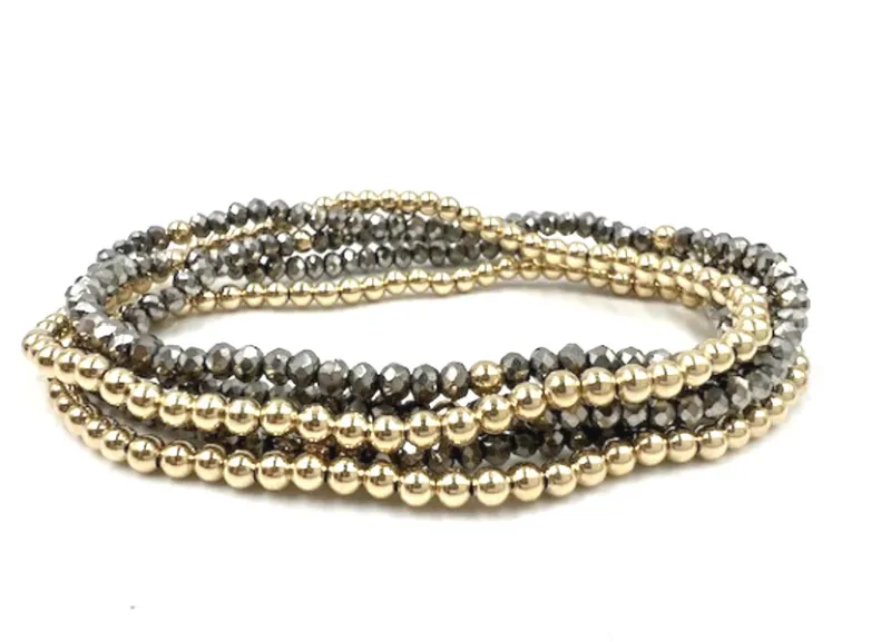 Karma 14k Gold Filled Stack Bracelet