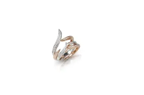 Le Phoenix Duo Claw Stack Rose Gold Diamond Ring