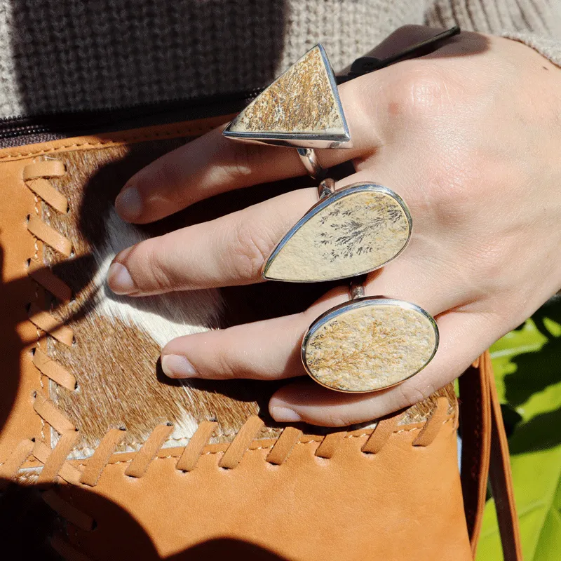 Leaf Jasper Gemstone Ring A