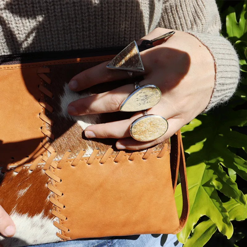 Leaf Jasper Gemstone Ring A