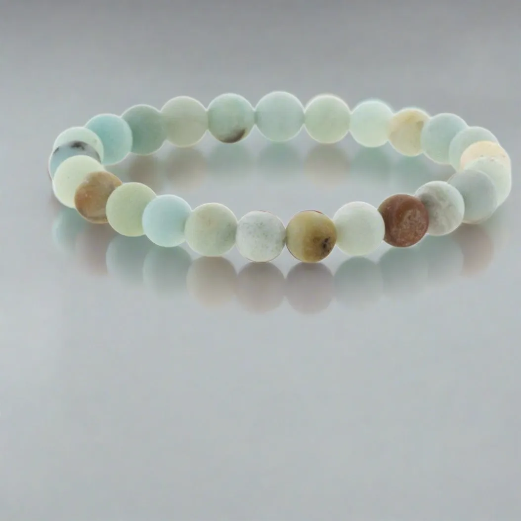 Lila Amazonite Stacking Beaded Bracelet