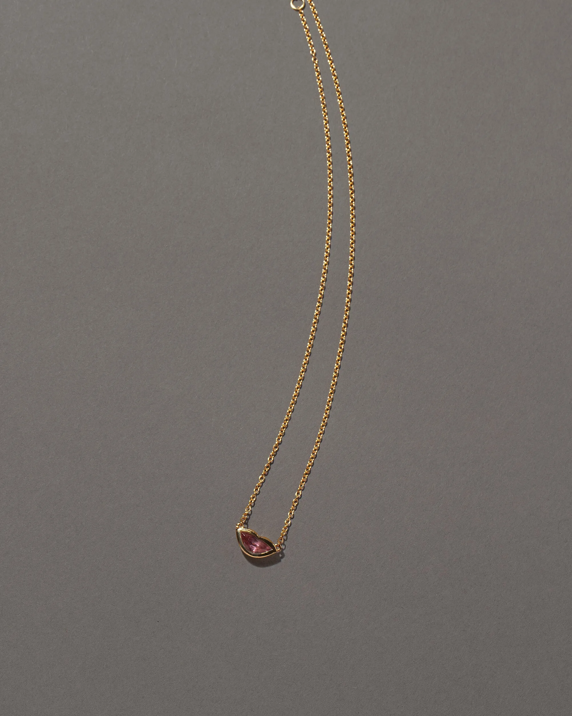 Lover's Kiss Necklace - Peach Spinel