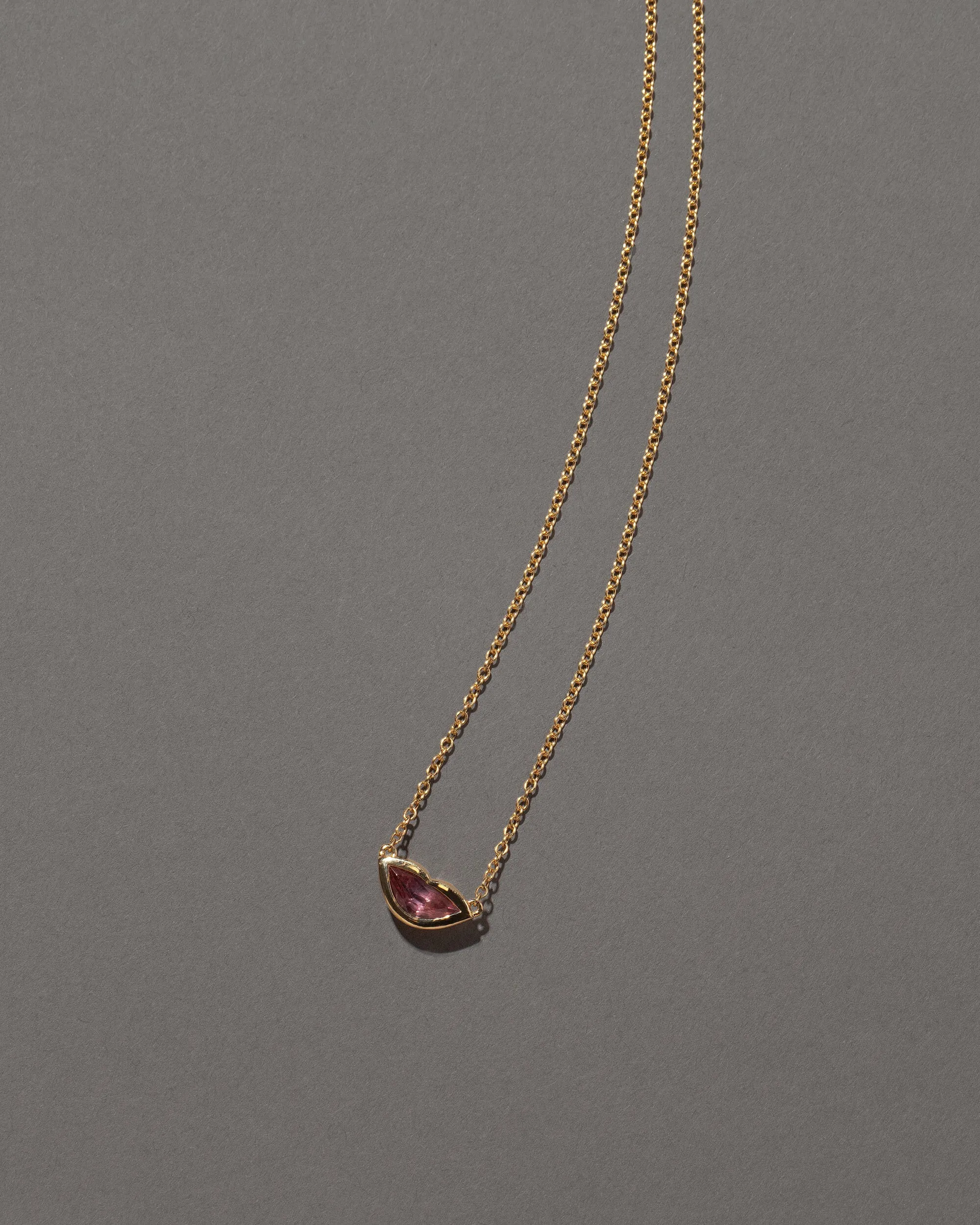 Lover's Kiss Necklace - Peach Spinel