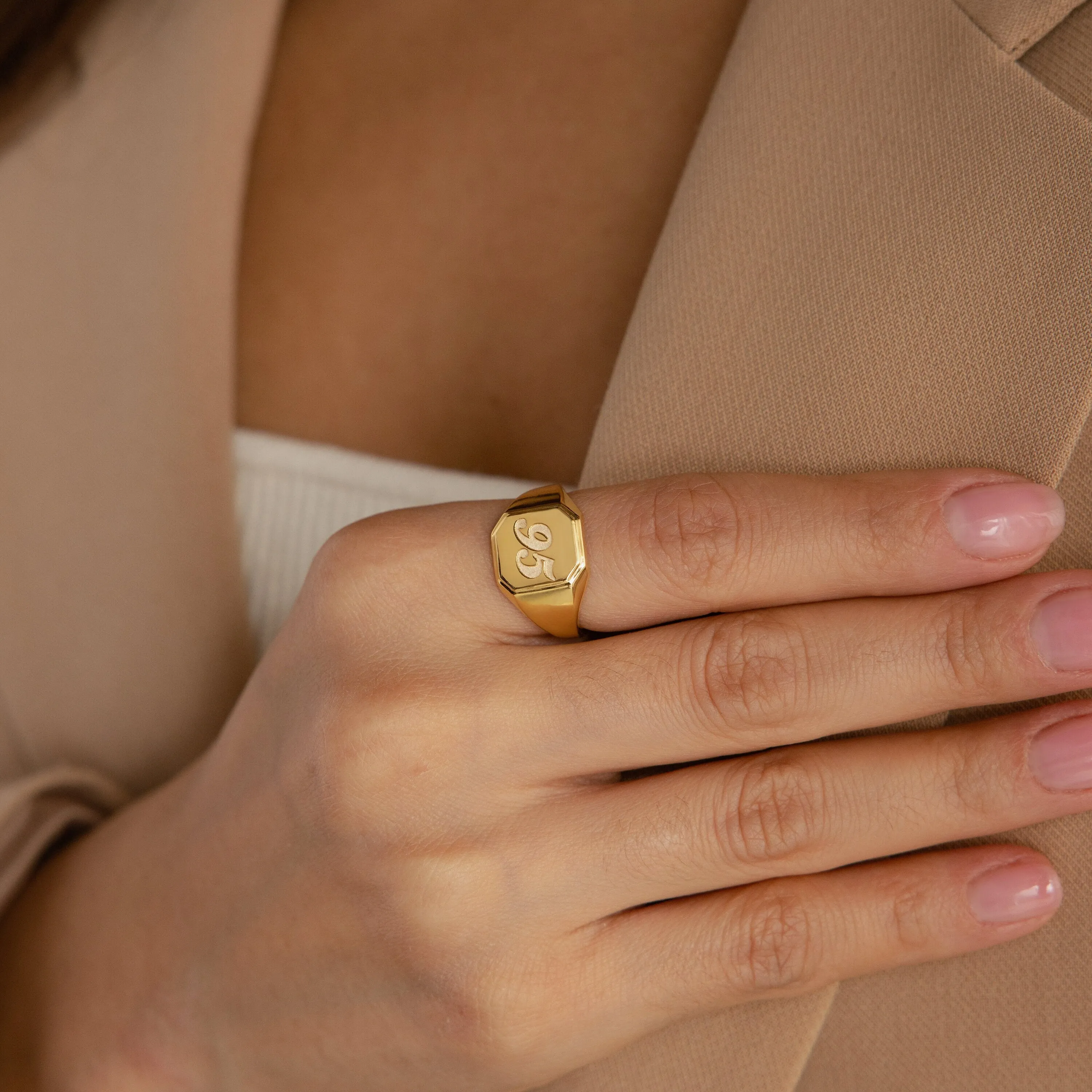 Lucky Number Signet Ring