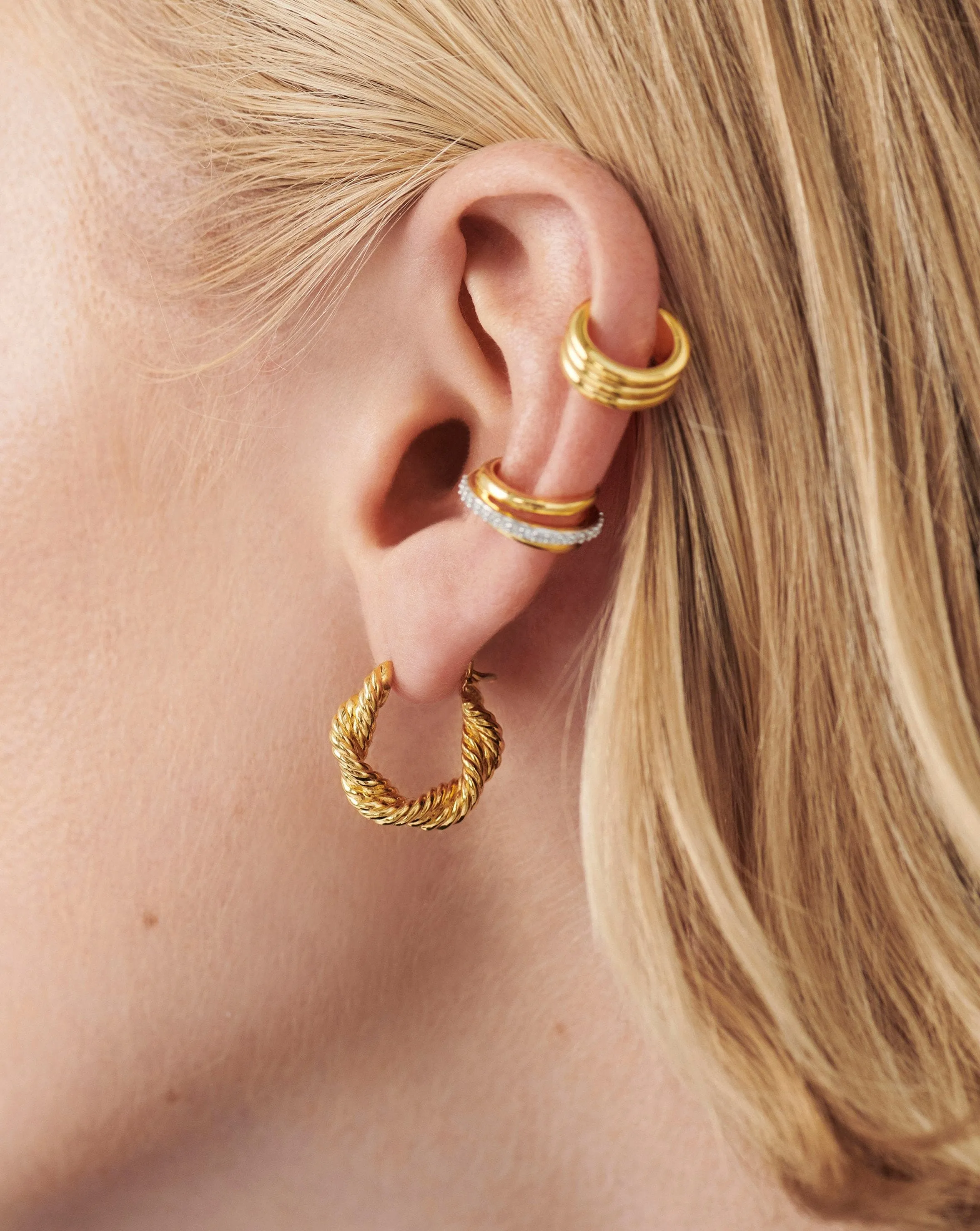 Marina Double Rope Hoop Earrings