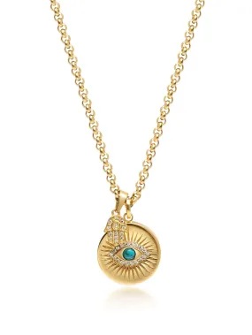 Men's Evil Eye and Hamsa Hand Necklace