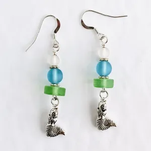 Mermaid Sea Glass Earrings