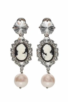 Miu Miu Cameo Clip On Earrings