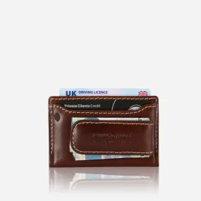 Money Clip Card Holder, Mocha