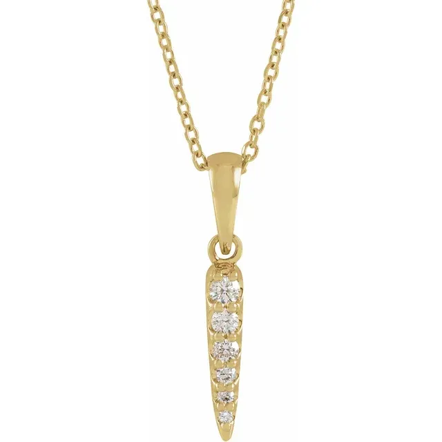 Natural Diamond Spike Necklace