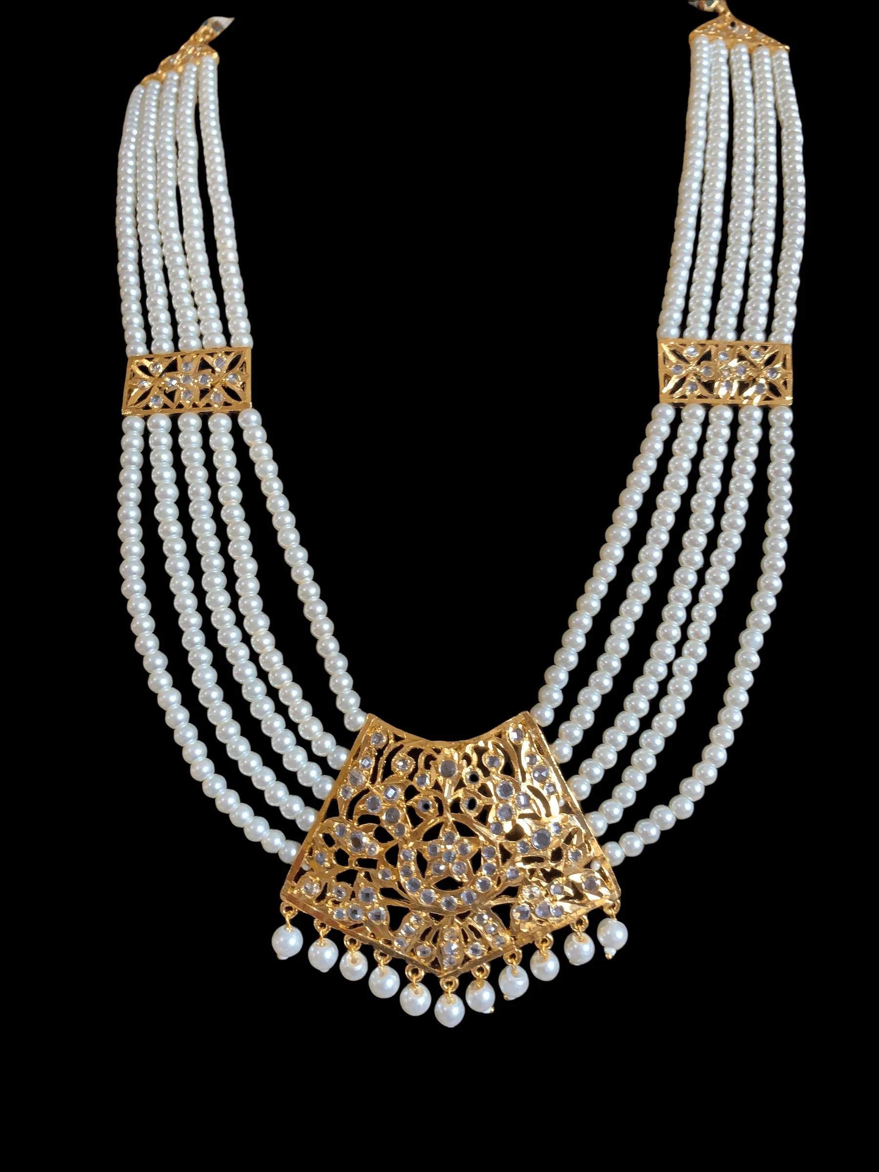 Nisha rani haar in shell pearls  ( SHIPS IN 4 WEEKS  )